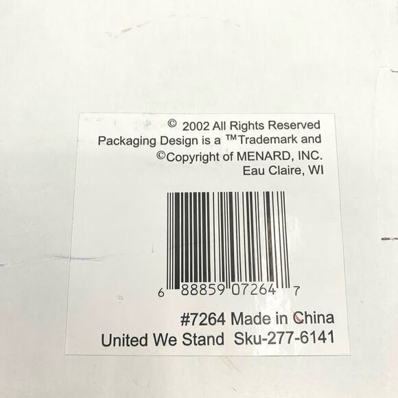 RARE! VTG 2002 Patriotic Rope Light Sculpture “United We Stand” New Open Box - Picture 12 of 13